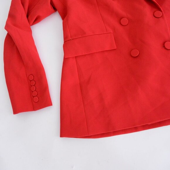 Generation Love New York Red Arielle Crepe Red Double Breasted Blazer XL - Picture 7 of 13